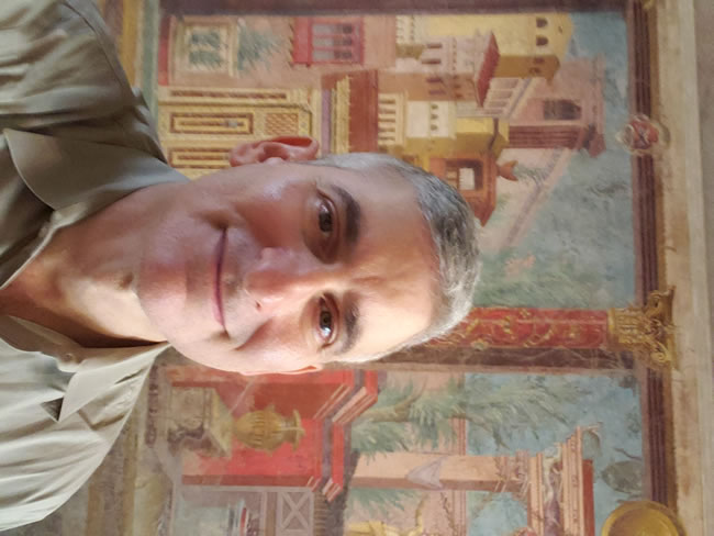 Jared in the Pompei Room at the Met